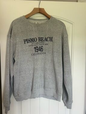 Revolution Men's Light Grey Pismo Beach 1946 Crewneck Sweater